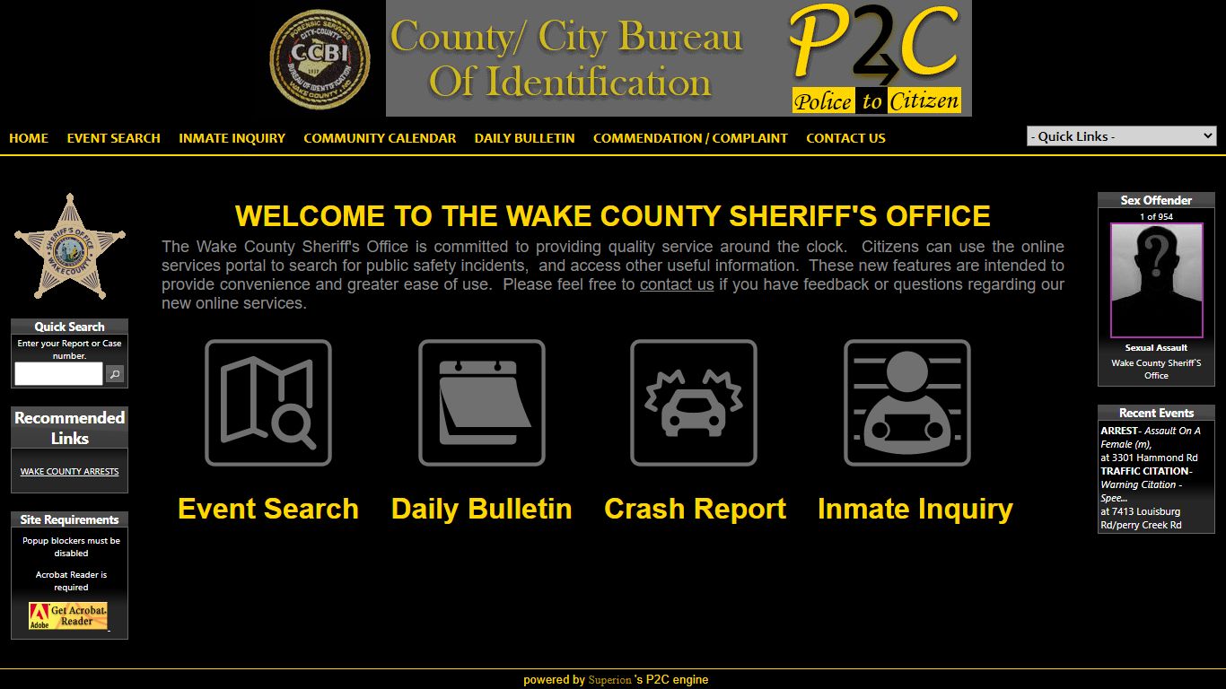 Wake County Sheriff's Office P2C